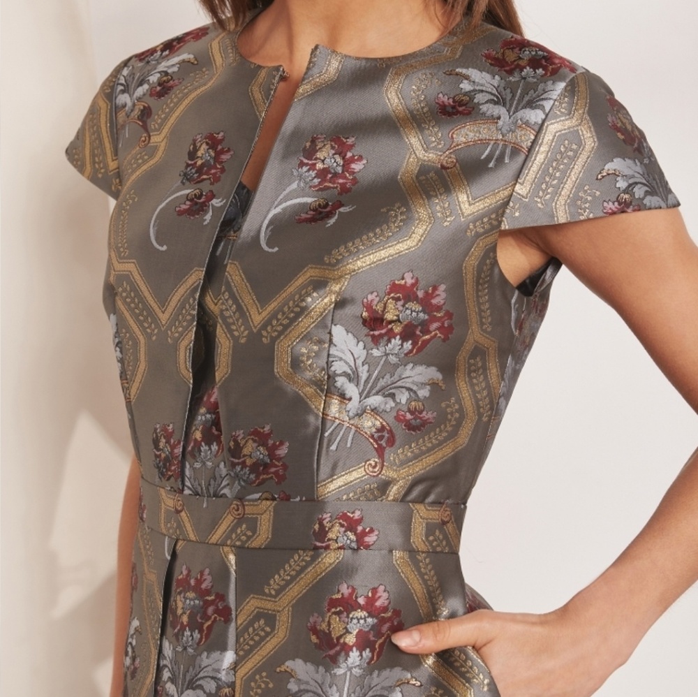 🚫SOLD🅿🚫 NWT TED BAKER ICE PALACE METALLIC DRESS - Picture 1 of 8